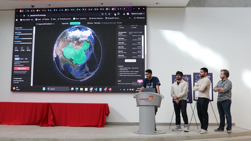 RDP team wins hackathon with asteroid impact simulator