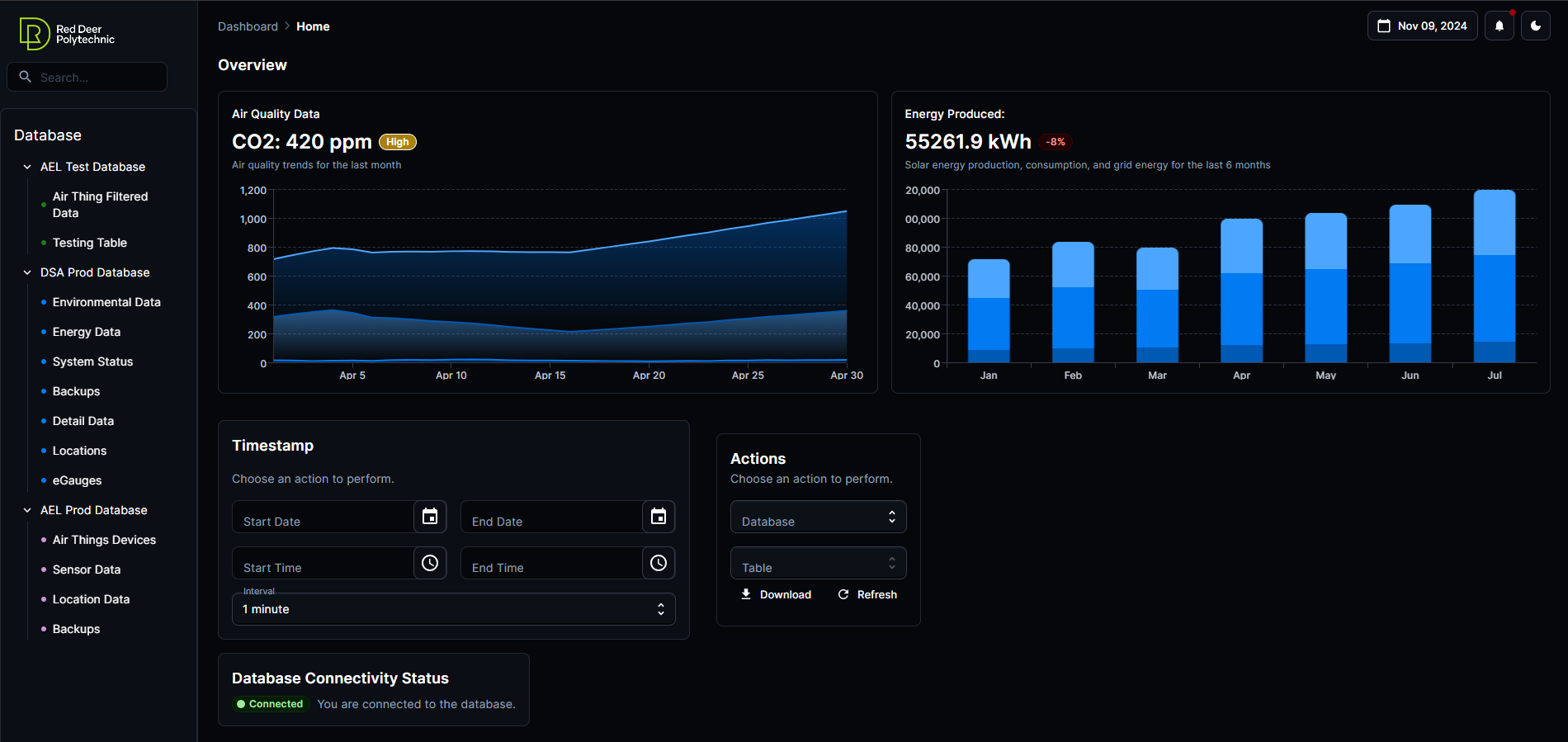 Energy Innovation Link desktop application interface