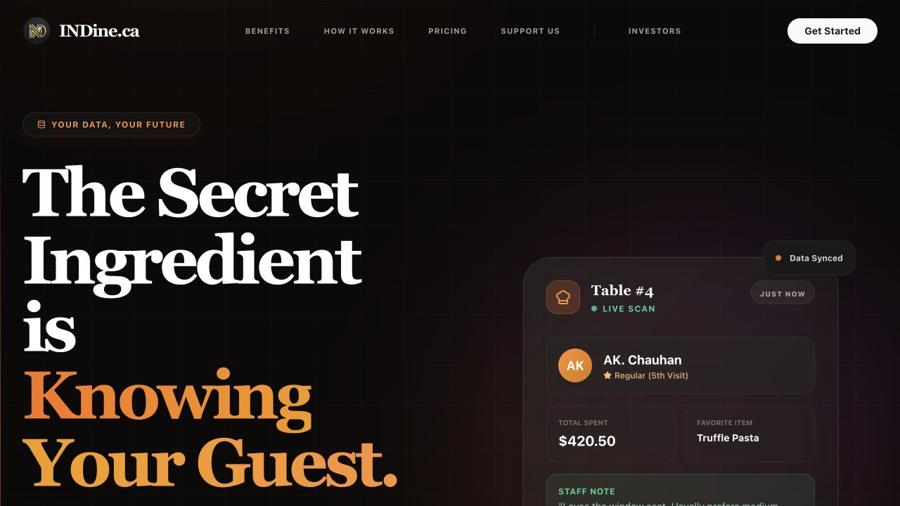 INDine.ca public website